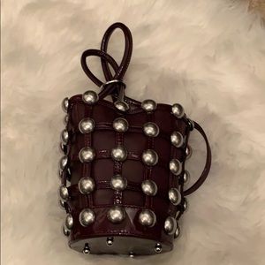 New Alexander Wang Roxy Studded Cage Bucket Bag
